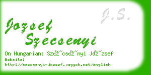 jozsef szecsenyi business card